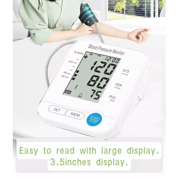 3.5 Inches 180 Bpm Home Blood Pressure Monitor Arm Type Bp Counting Machine