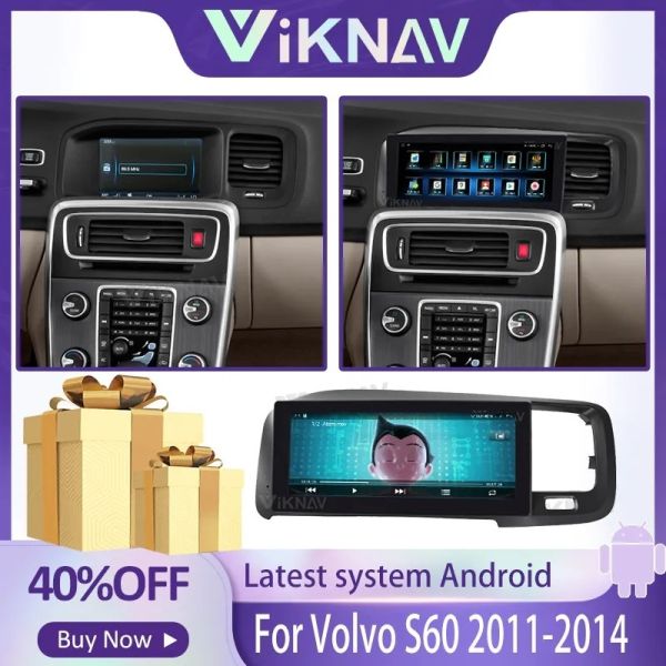 For 2011-2014 Volvo S60 8.8 Inch Android Touch Screen Stereo Navigation GPS Multimedia Player Wireless Carplay 4G