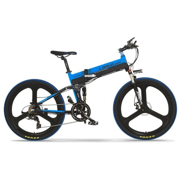 26 Inch Lankeleisi Folding Electric Mountain Bike With 400W 10AH L G Battery