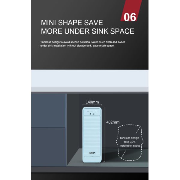 Ultraquiet 1.57L/min At Home Water Purifier Systems 3 Stage Undersink