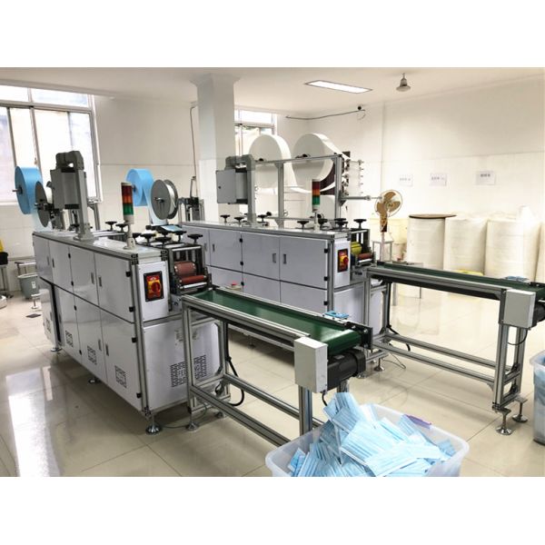 automatic 6KW 3 Ply disposable Face Mask Making Machine with touch screen