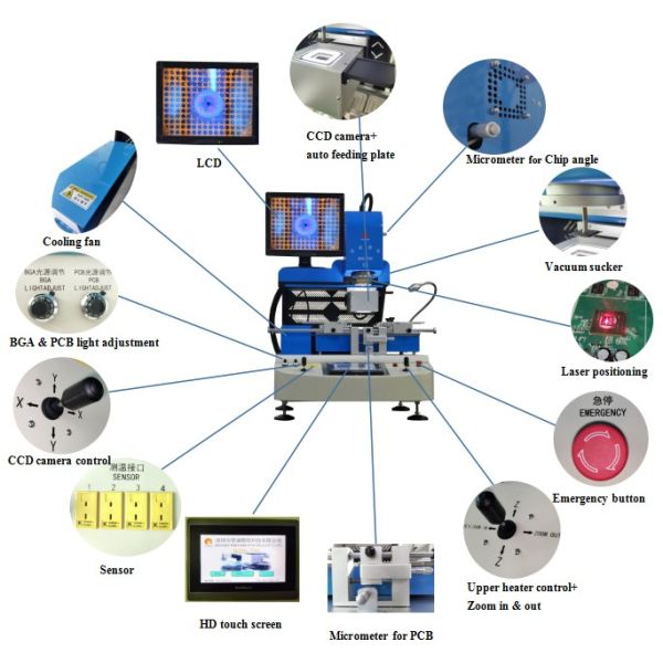 Tweezer Tip Cell Phone Repair Machine Digital For 0.5-8mm PCB