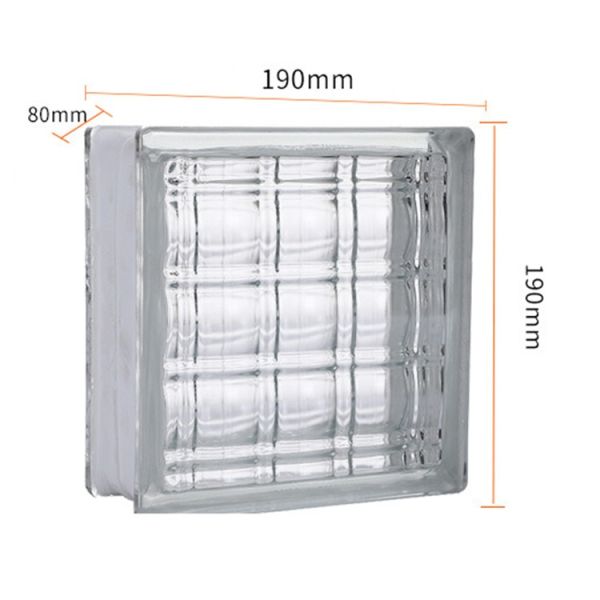 Hot Melt Glass Partition Walls Patterned Tempered Glass Blocks