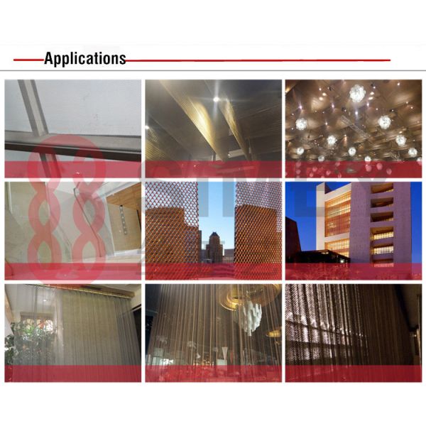 Fireplace Screens Metal Ring Mesh With Antique Colored Finished