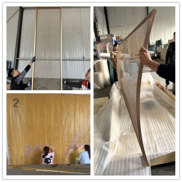 Shiny Green Metal Mesh Curtains Ultimate Solution for Energy Saving Window Interiors Size Range 0.8mm-3mm