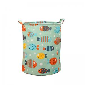China Cotton Cloth Storage Waterproof Laundry Basket With Handles Laundry Hamper on sale