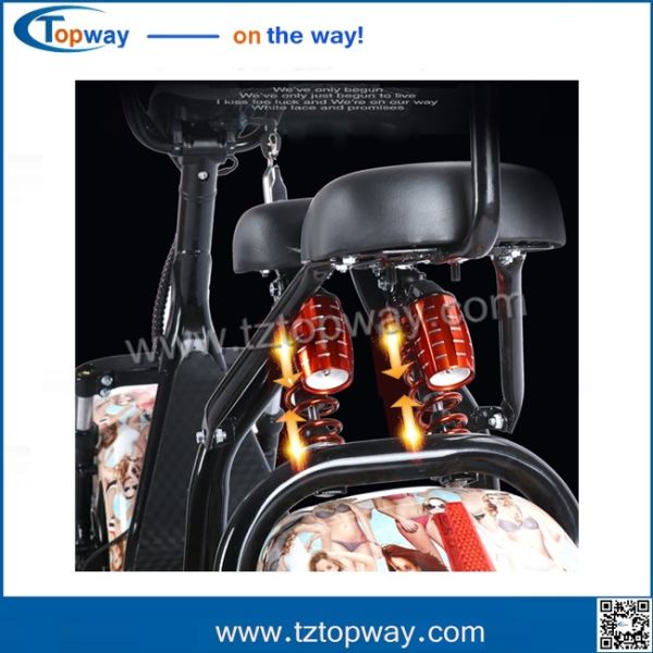 2 wheels1000W 60V Mini Electric Motorcycles citycoco scooter driving speed 40km/h