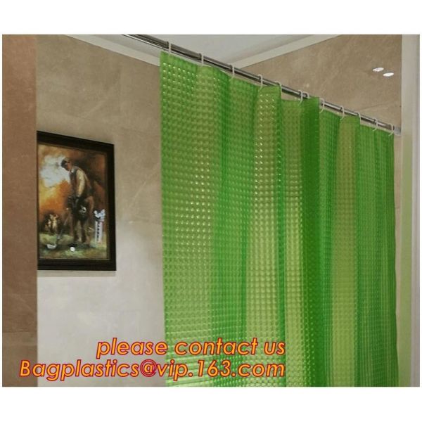 Custom Polyester Printing Shower Curtain, waterproof fireproof hook kids bathroom shower curtains, PEVA Shower curtain f