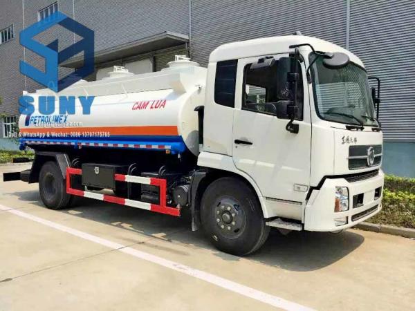 Quality 12000 Liters Oil Tank Truck 190 hp DONGFENG 4x2 Carbon Steel Fuel Tanker Vehicle for sale