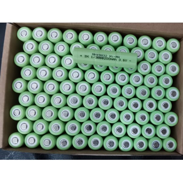 UL 3.6V 200mAh NIMH Rechargeable Batteries 1/3BBB custom nimh battery pack ready to use nimh batteries long cycle life
