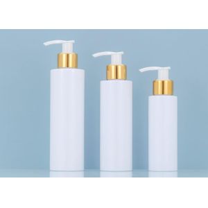 China 200ml White Shampoo And Conditioner Pump Bottles Cosmetic Pet Bottle Leakproof on sale