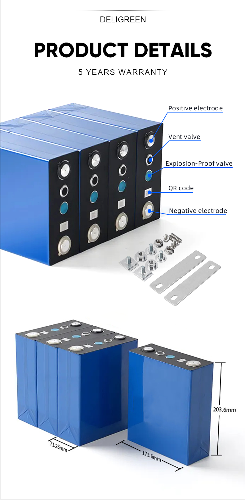 3.0V Na Ion Sodium Ion Battery SIB 4000 Cycles 210ah Prismatic Battery
