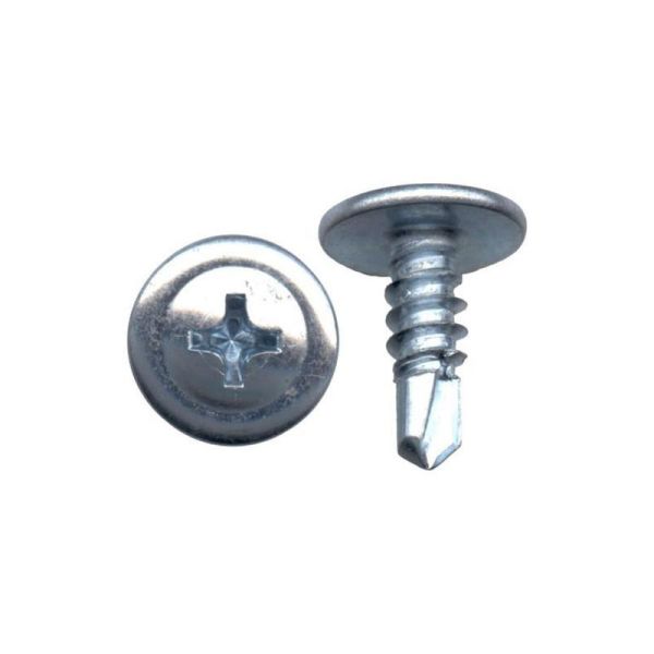 M4.2 X 3/4-Inch Galvanized Self Drilling Screws Wafer Head Phillips Cross Drive
