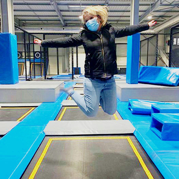 Children's Trampoline with EPDM Rubber for Safe Outdoor Play