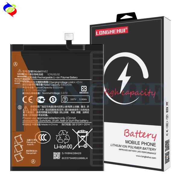 6000mAh Lithium-ion Polymer Battery BN62 for MI POCO M3 Redmi NOTE9 4G Original Replacement