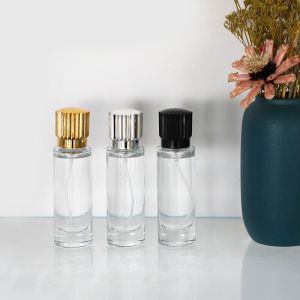 China Glass 30ml Perfume Spray Empty Bottle Refillable Rectangle Clear wholesale