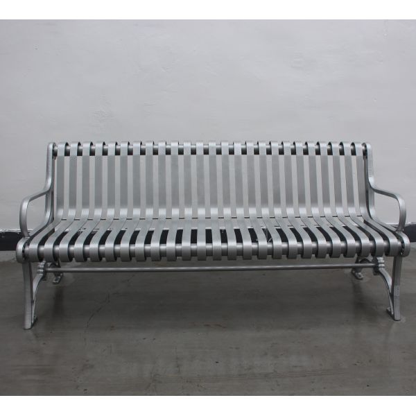 Outdoor Urban Metal Bench , Steel Patio Bench With Mild Steel Cast Iron Material