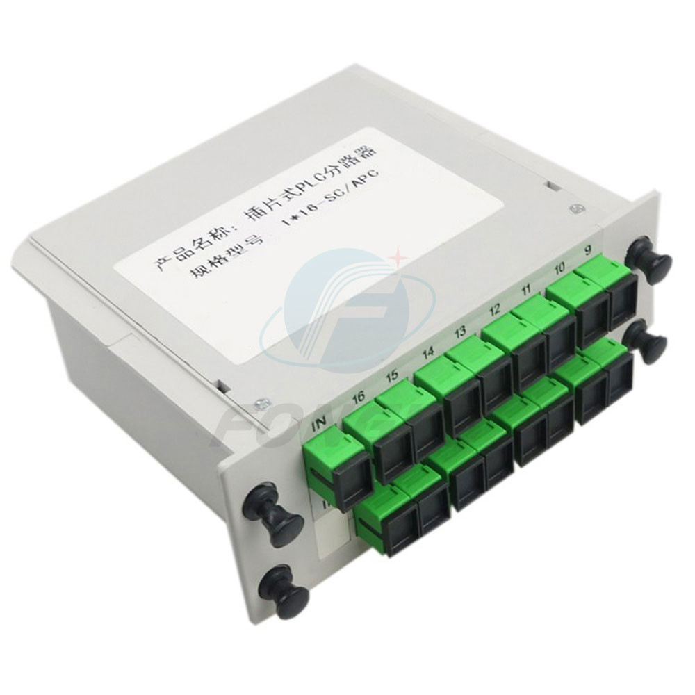 China Optic Spliter Mini Type Plc Sc Apc Splitter 1X16 Fiber Optical Insertion for Ftth wholesale