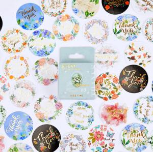 China Full Color Self Adhesive Label Stickers Stamping Thank You Sticker Gift Baking Seal wholesale