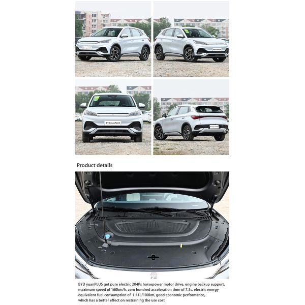150kW BYD Used Cars Sedan 100% Electric Car EV BYD Yuan Plus Flagship