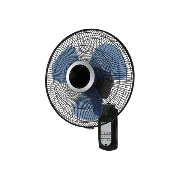 Black 4 Blade Small Wall Mount Fan 90°C Oscillating High Velocity Quiet