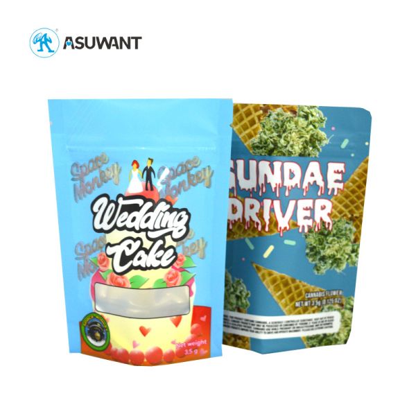 Small Heat Seal Smell Proof Packaging Bag Zipper Top For Weed