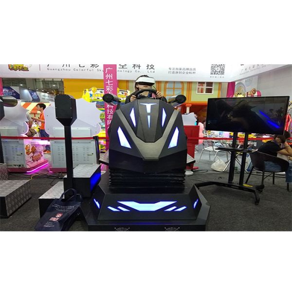 Black VR Racing Simulator Game Amusement Machine Custom Color 42" Monitor