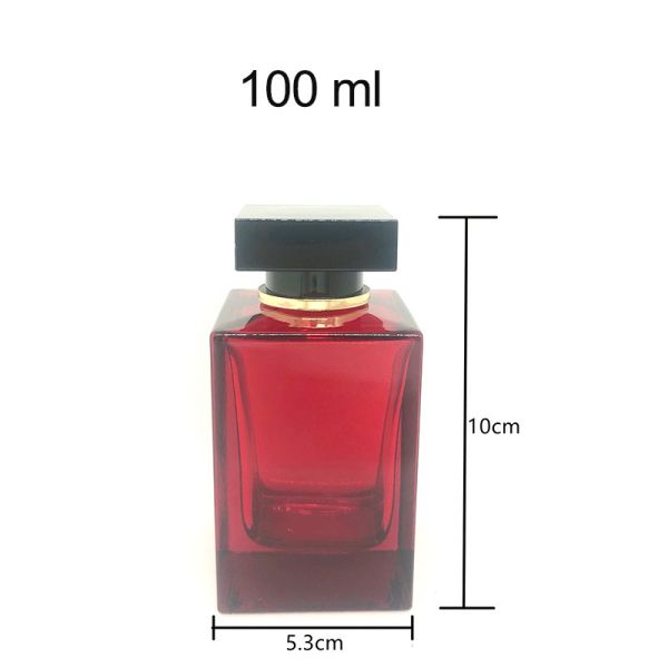 100ml Elegant Square Perfume Bottle, Glass Bottle, Spray, Sub Packaging, Bayonet, Empty Bottle