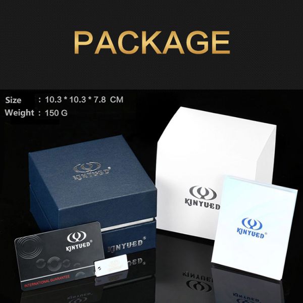 KINYUED oem waterproof custom logo leather fashion tourbillon skeleton wrist watch luxury automatic watches