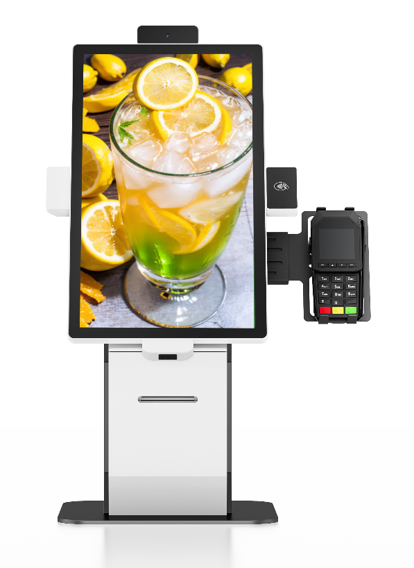 21.5" LCD Self-Service Kiosk with 1080p Touchscreen and Thermal Printer