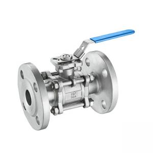 China 3 Piece Cast Stainless Steel Body Full Bore Ball Valve RF Flanged Ball Valve wholesale