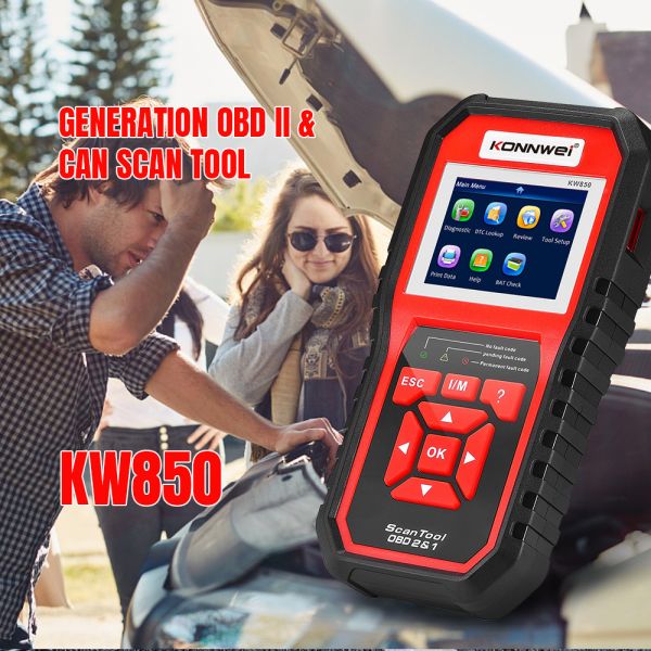 OBD2 KW850 Konnwei Car Diagnostic scaner automotriz Engine Light Fault Code Reader