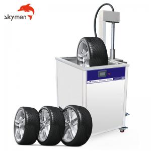 China SUS303 220V 50HZ Power Supply Tyre Washing  Automatic Loading Unloading Tires Industrial Ultrasonic Cleaning Machine wholesale