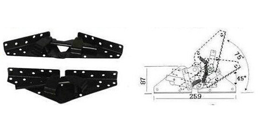Quality Sofa bed frame.modern furniture sofa accessory.adjustable sofa hinge for sale