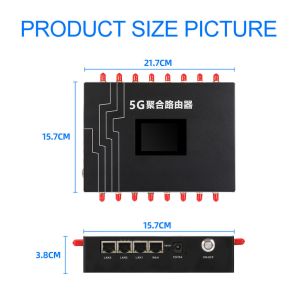 Stable 5G Cellular LTE Bonding Router 4 SIM Card For Outdoor Live