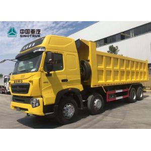 China 420HP 8X4 29CBM T7H Sinotruk Howo Dump Truck Yellow wholesale