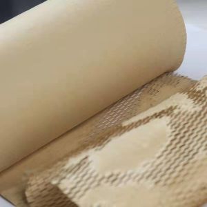 China Degradable 80gms Honeycomb Kraft Wrapping Paper on sale