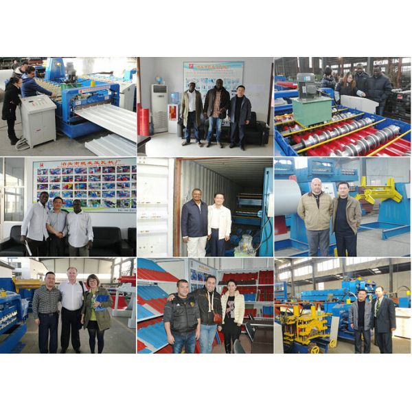High Efficient Wall Panel Roofing Sheet Roll Forming Machine with CE , PLC Control