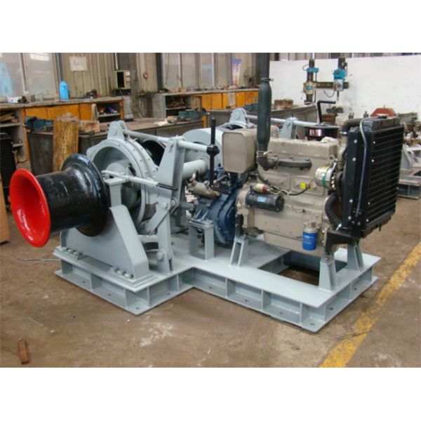 Load 100KN Power 45KW Chain Diameter 12mm Marine Drum Winch
