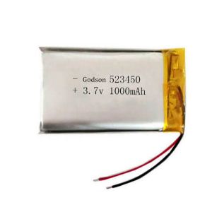 18g 3.7 Volt 1000mAh Battery Lithium Polymer 523450 For Emergency Lighting