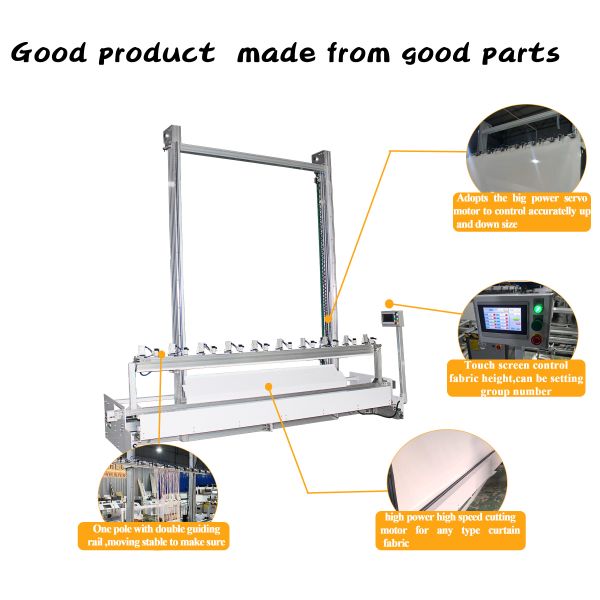 Automatic Curtain Machine 3 - 6KG/Cm2 Fabric Cutting Machine Fabric Height Inspecting