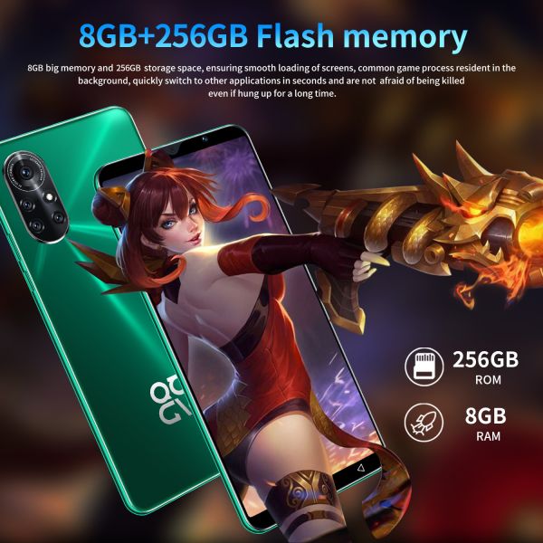 Nowa8 Pro 6.3 Inch Face Unlock Phones 256GB 4G 5G Original Smartphone Android 10.0