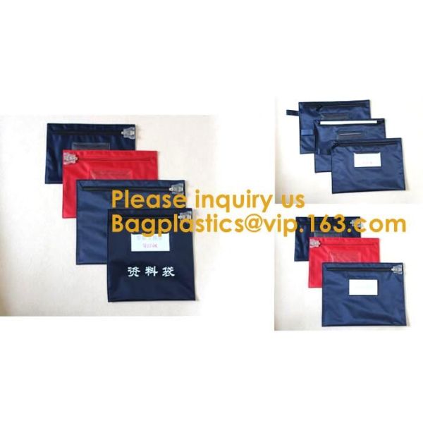 Bank Locking Document Security Bag Deposit Bank Bag Custom Multi Function Cash Money Reusable Deposit Security Locking B