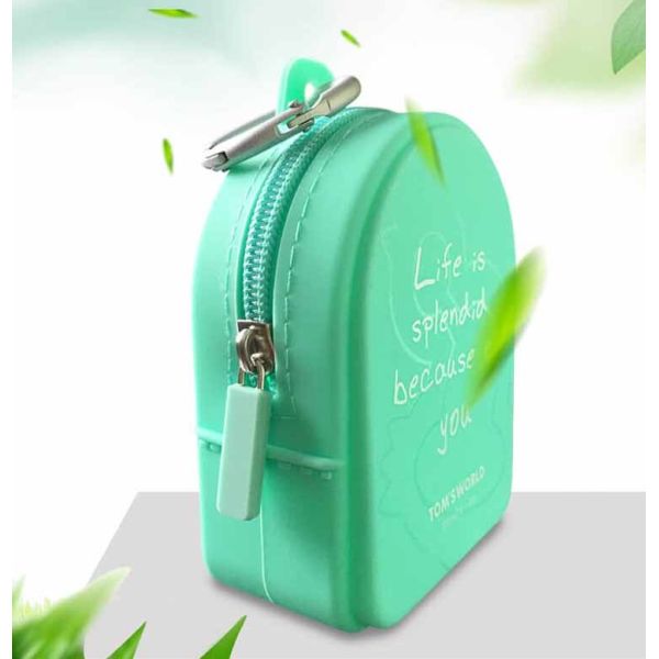 Small Circular Silicone Women'S Cosmetics Storage Bag Pen Tube Shaped Storage Bag