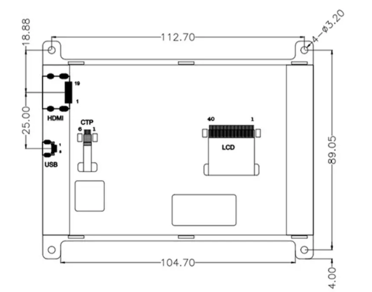 900cd/M2 800x480 5 Inch Capacitive Touch Screen Support Win 7 Win8 Win 10