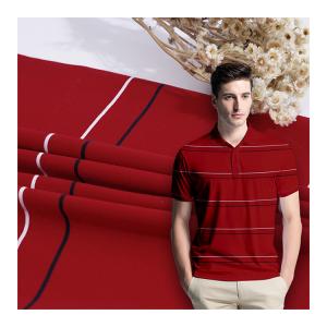 China Mercerized Striped Cotton Fabric , Yarn Dyed 95 Cotton 5 Spandex Fabric wholesale