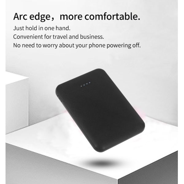 5000mAH Mini Portable Power Bank with Dual USB Port and Woven Parttern
