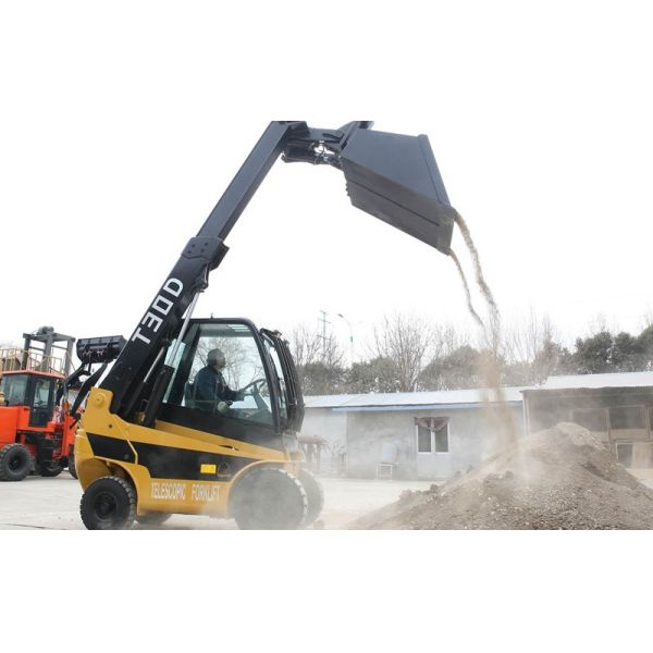 3 ton telescopic forklift T30D with Joystick,Fully tilting cabin with Side shifter Yellow color