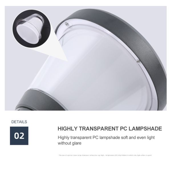 Aluminum Landscape Outdoor Garden Solar Light Light Control 3000k 6000k For Gate Pillar