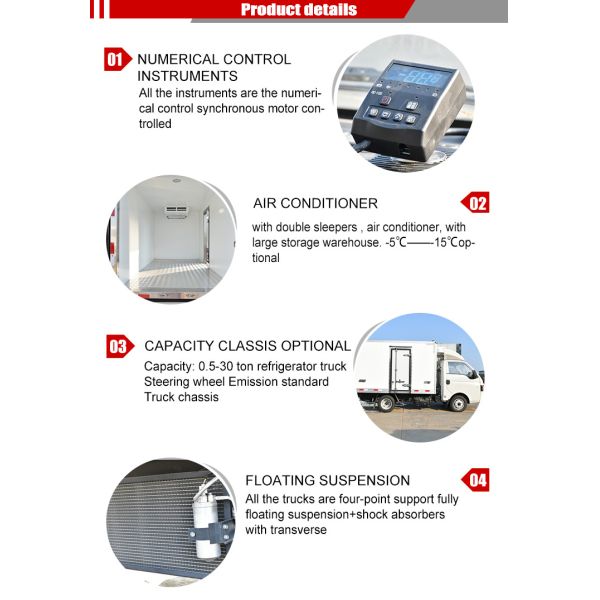 HOWO 4x2 Refrigerated Van Truck / Seafood 5 Ton Loading Truck